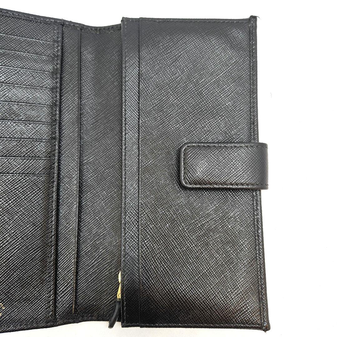 PRADA プラダ 長財布 サフィアーノ ブラック 黒 レザー