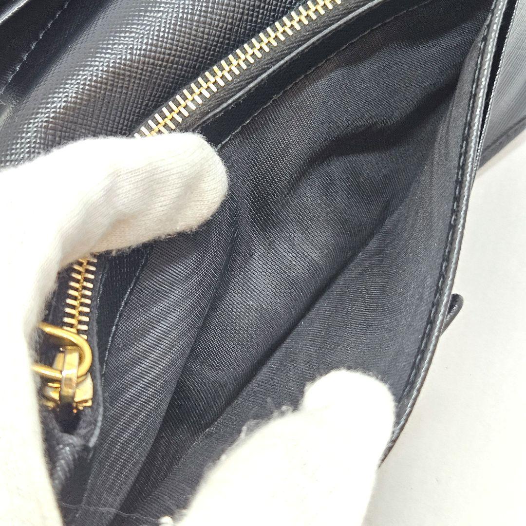 PRADA プラダ 長財布 サフィアーノ ブラック 黒 レザー