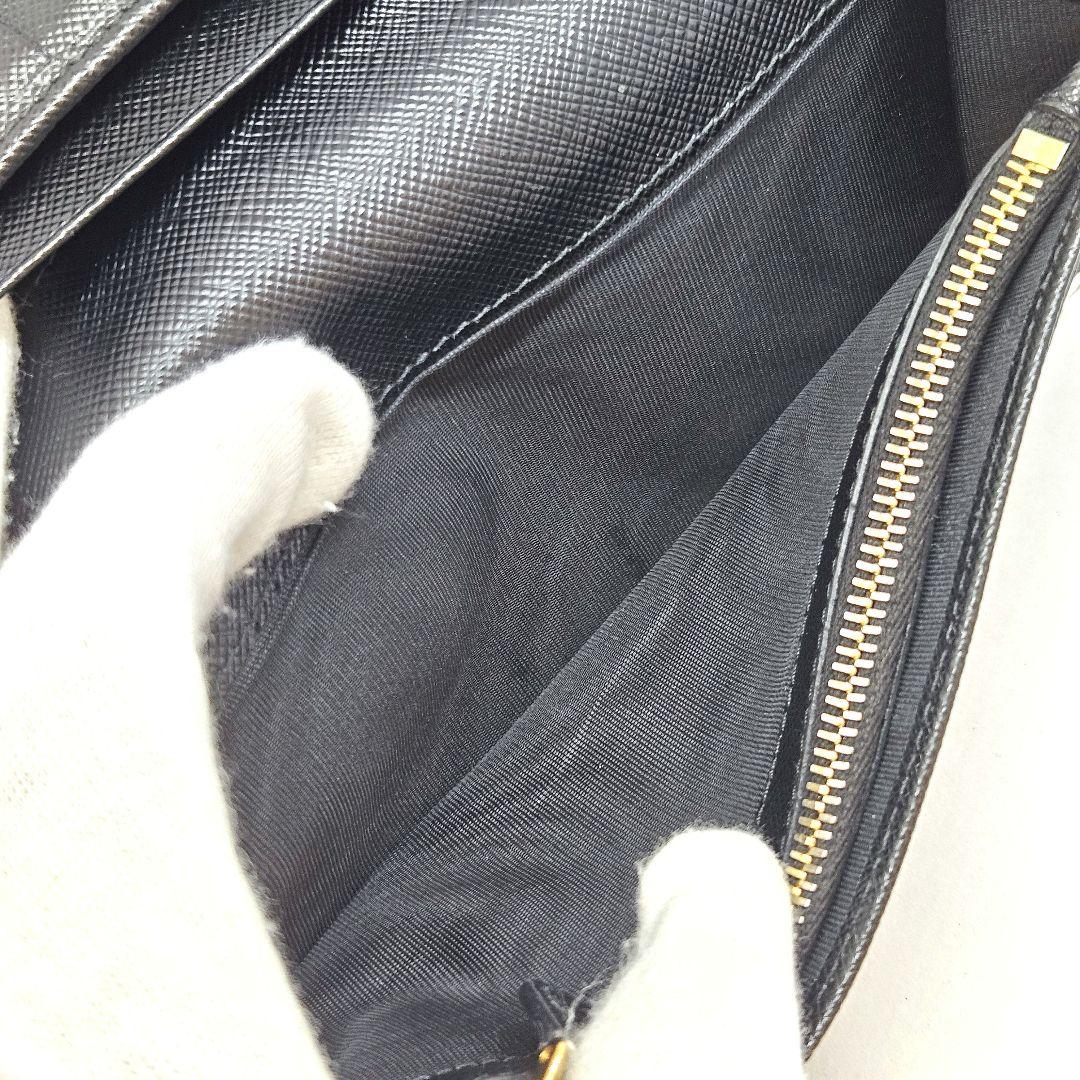 PRADA プラダ 長財布 サフィアーノ ブラック 黒 レザー