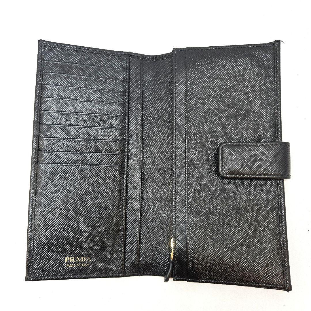 PRADA プラダ 長財布 サフィアーノ ブラック 黒 レザー