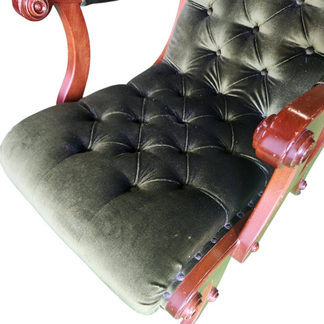 横浜ダニエル ブーツ 一人掛けソファ チェア 椅子　 樺材 英国 アンティーク