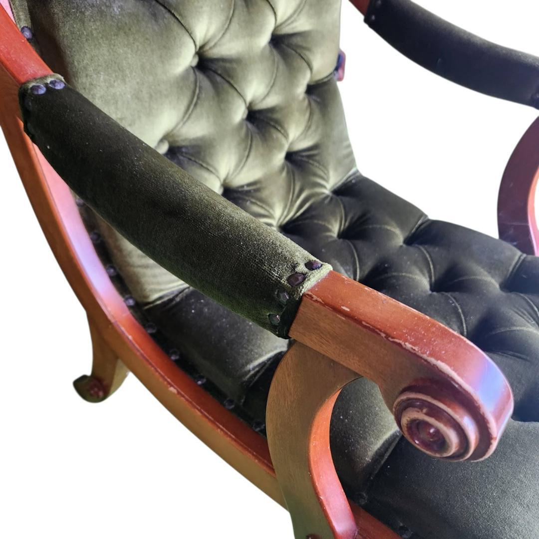 横浜ダニエル ブーツ 一人掛けソファ チェア 椅子　 樺材 英国 アンティーク