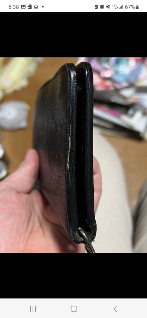 ハーレーダビットソン　長財布　チェーンウォレット　レザー　ブラック