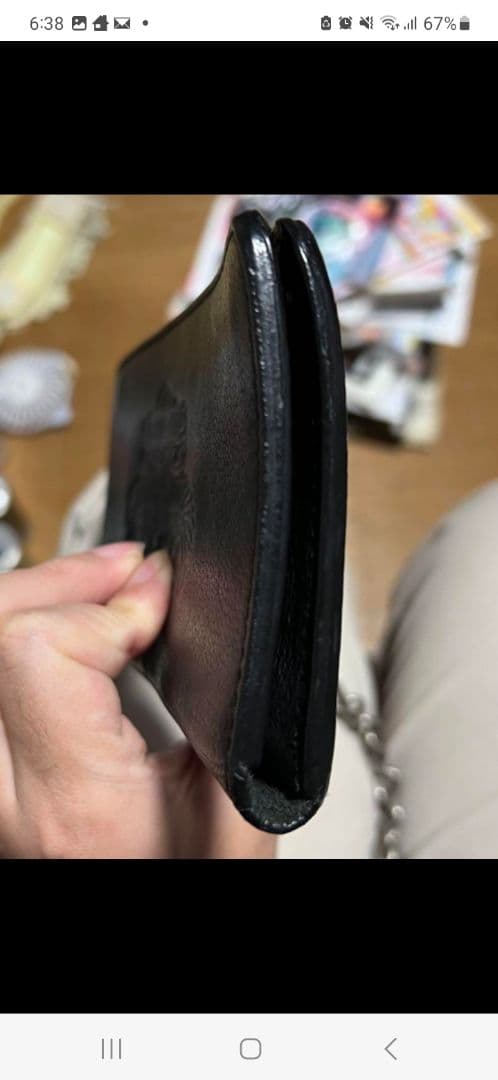 ハーレーダビットソン　長財布　チェーンウォレット　レザー　ブラック