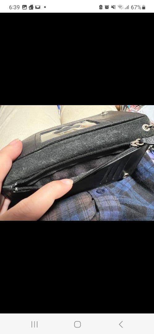 ハーレーダビットソン　長財布　チェーンウォレット　レザー　ブラック