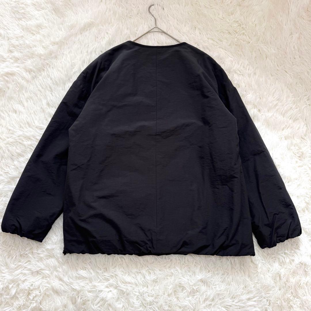 北欧暮らしの道具店 「ふんわり軽くてあったかい」洗えるショート丈コート 黒