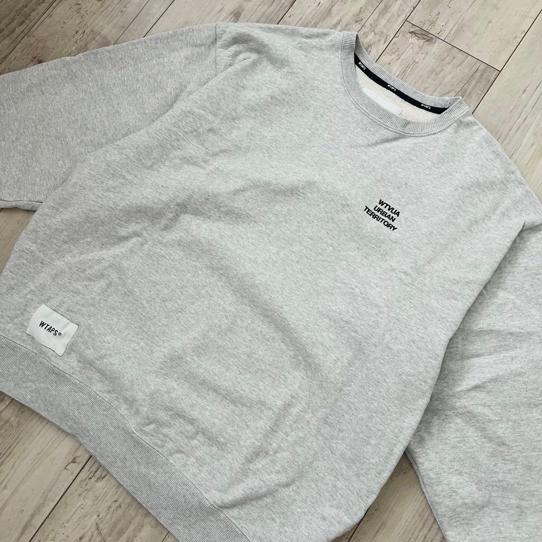 WTAPS スウェット02 WUT SWEATER COTTON グレー