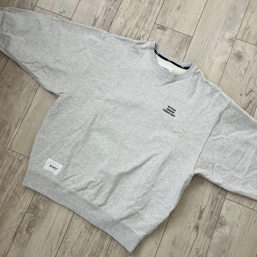 WTAPS スウェット02 WUT SWEATER COTTON グレー