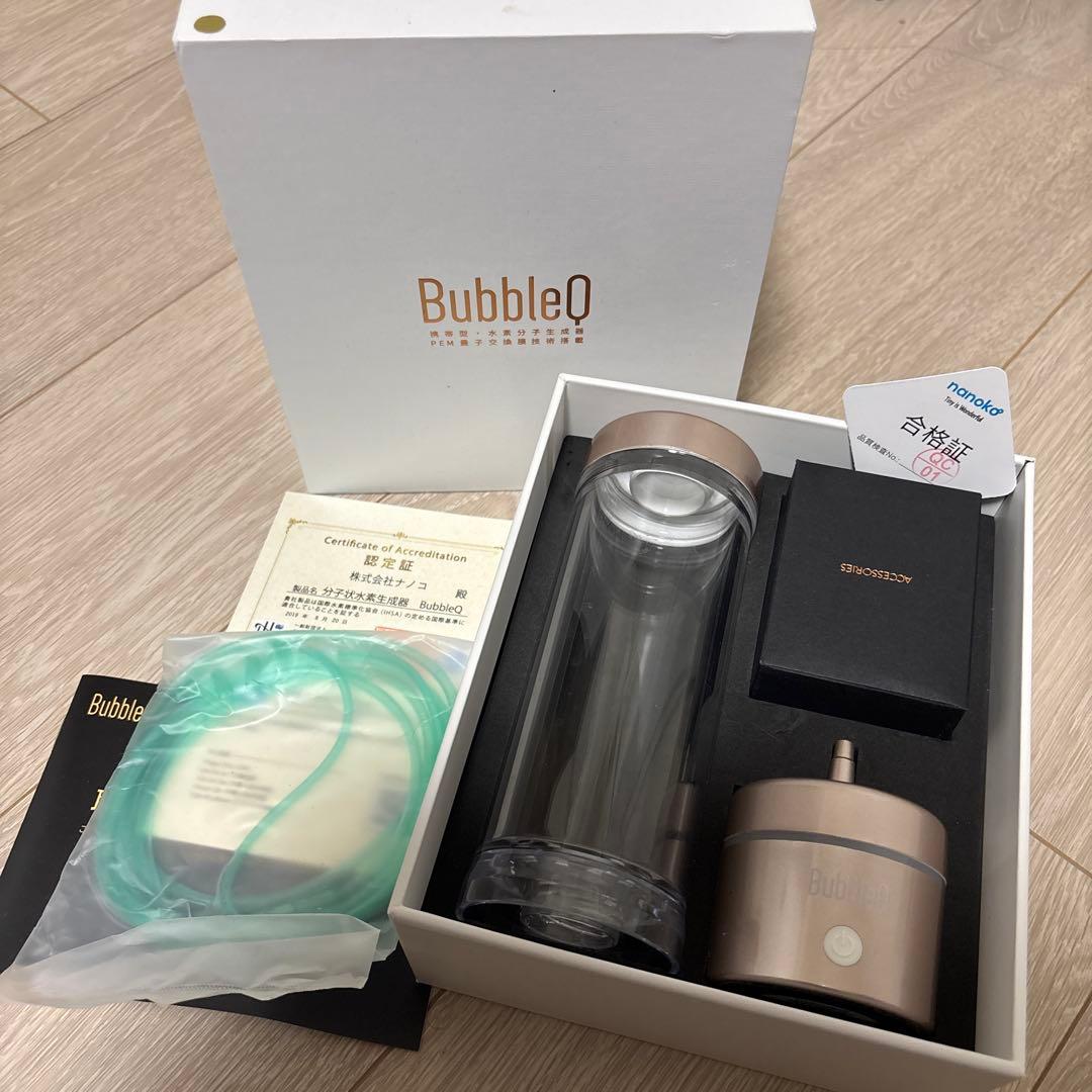 BubbleQ 携帯型 水素生成機 nanokoゴールド水素ガス 水素水