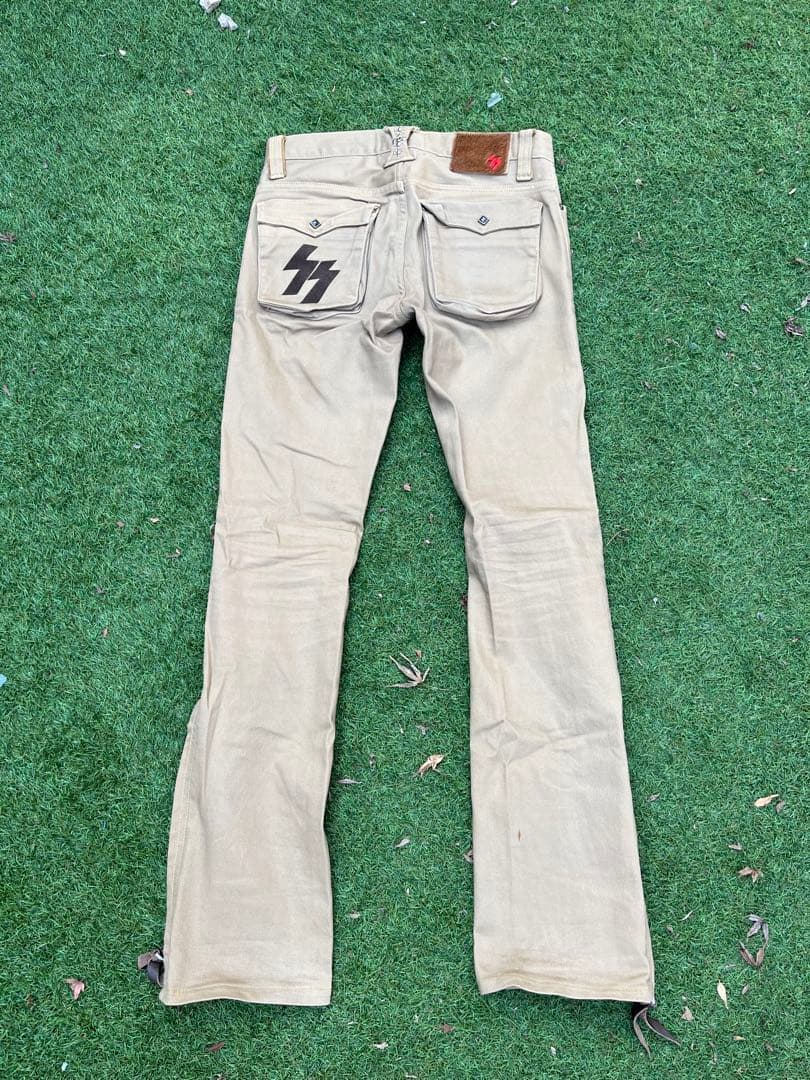 SKULL FLIGHT SS PANTS type2 ベージュ ブーツカット