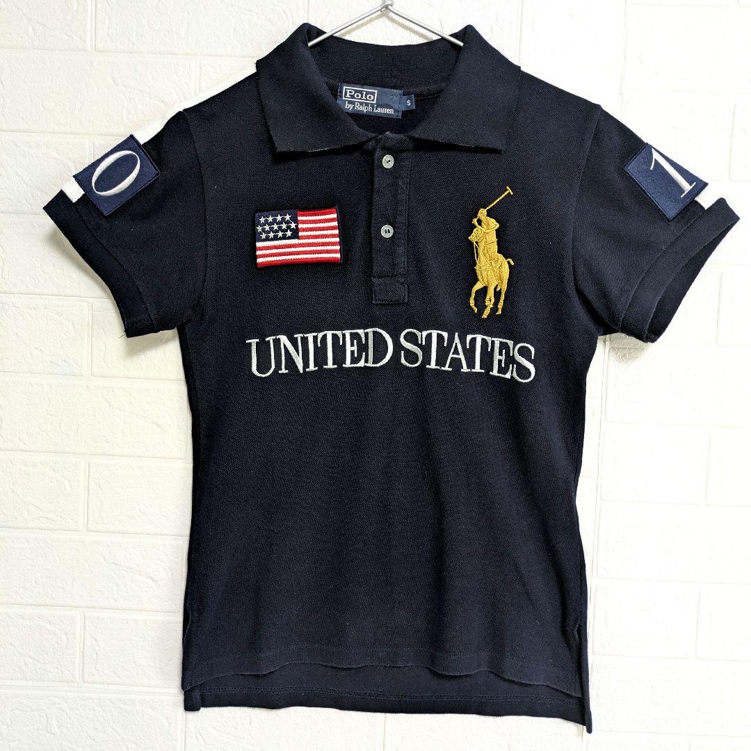 美品✨️ポロ　ラルフローレン　ポロシャツ　ビッグポニー　星条旗　USA　y2k