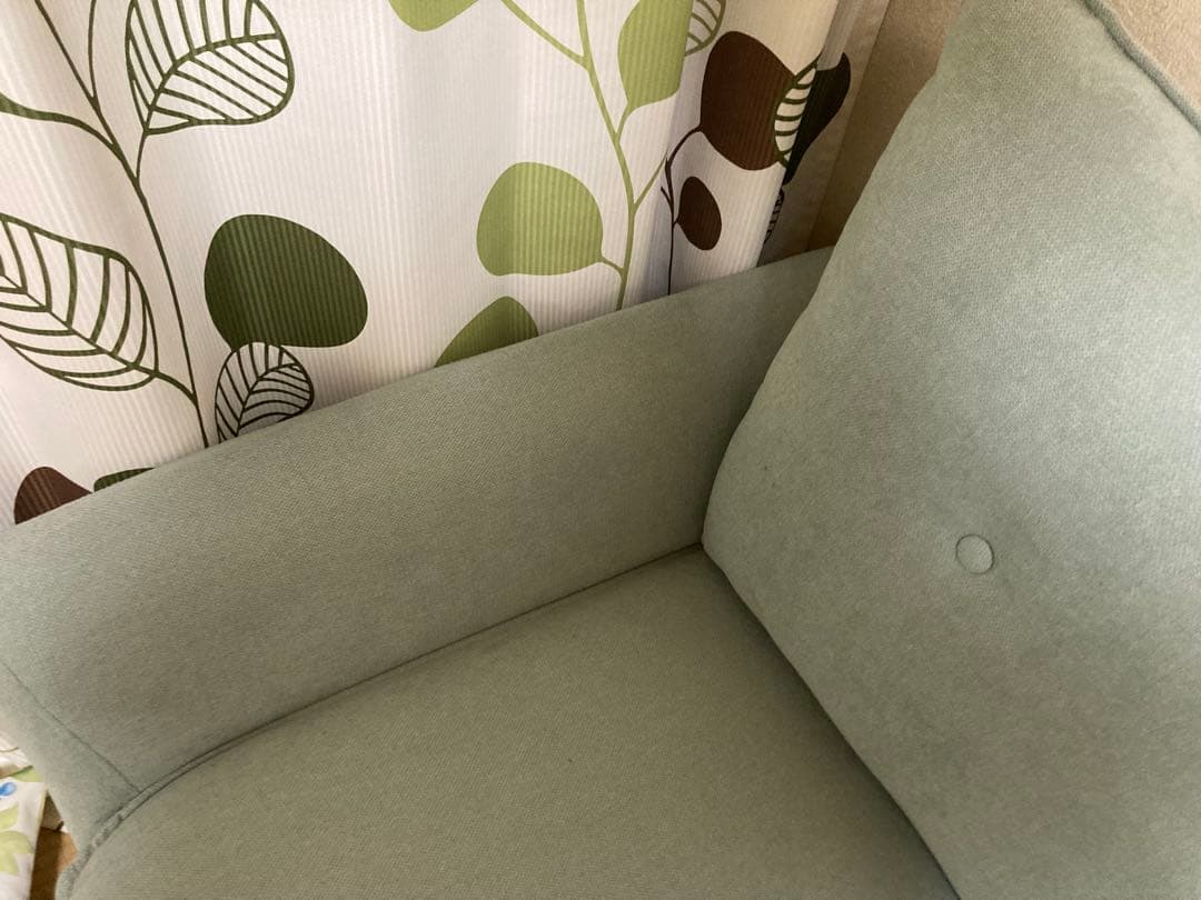 ニトリ コンパクト ソファ グリーン ローソファ 一人暮らし