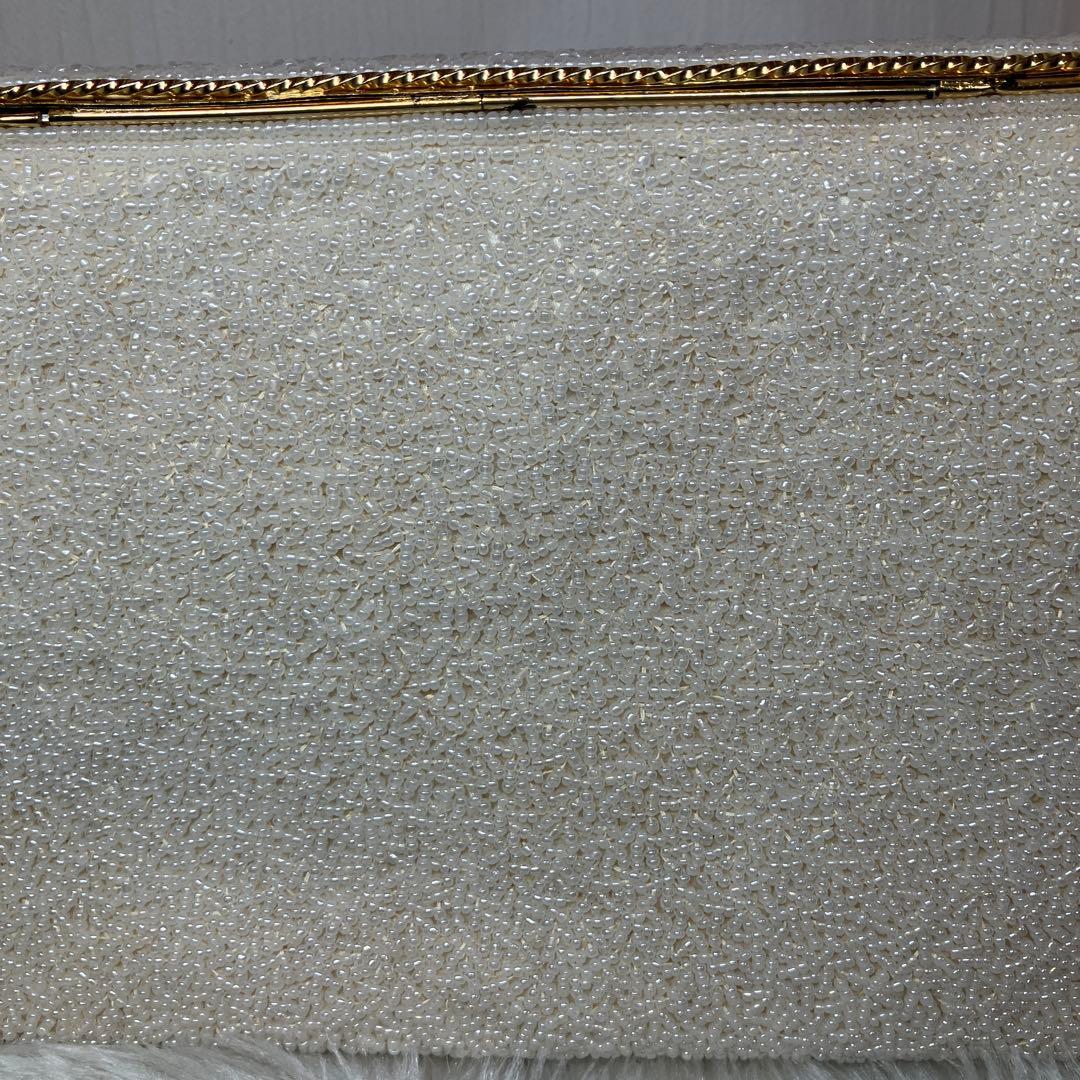 花柄　フラワーモチーフ　パーティーバック　レトロ　アンティーク　ビーズバック