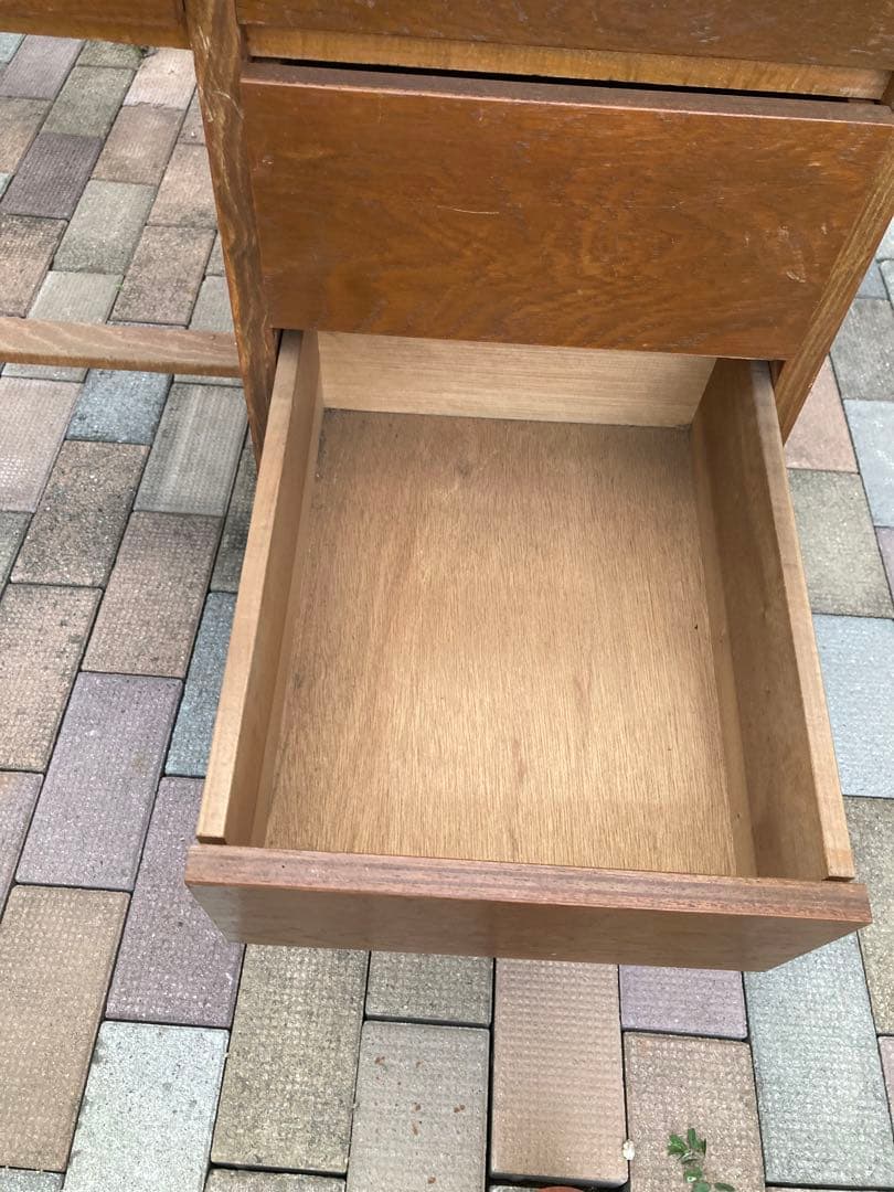 昭和レトロ　片袖机 古家具 勉強机 文机 ワークデスク アンティーク③