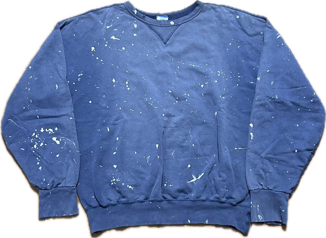 Champion 前V 目無し 90sペンキペイントスウェット