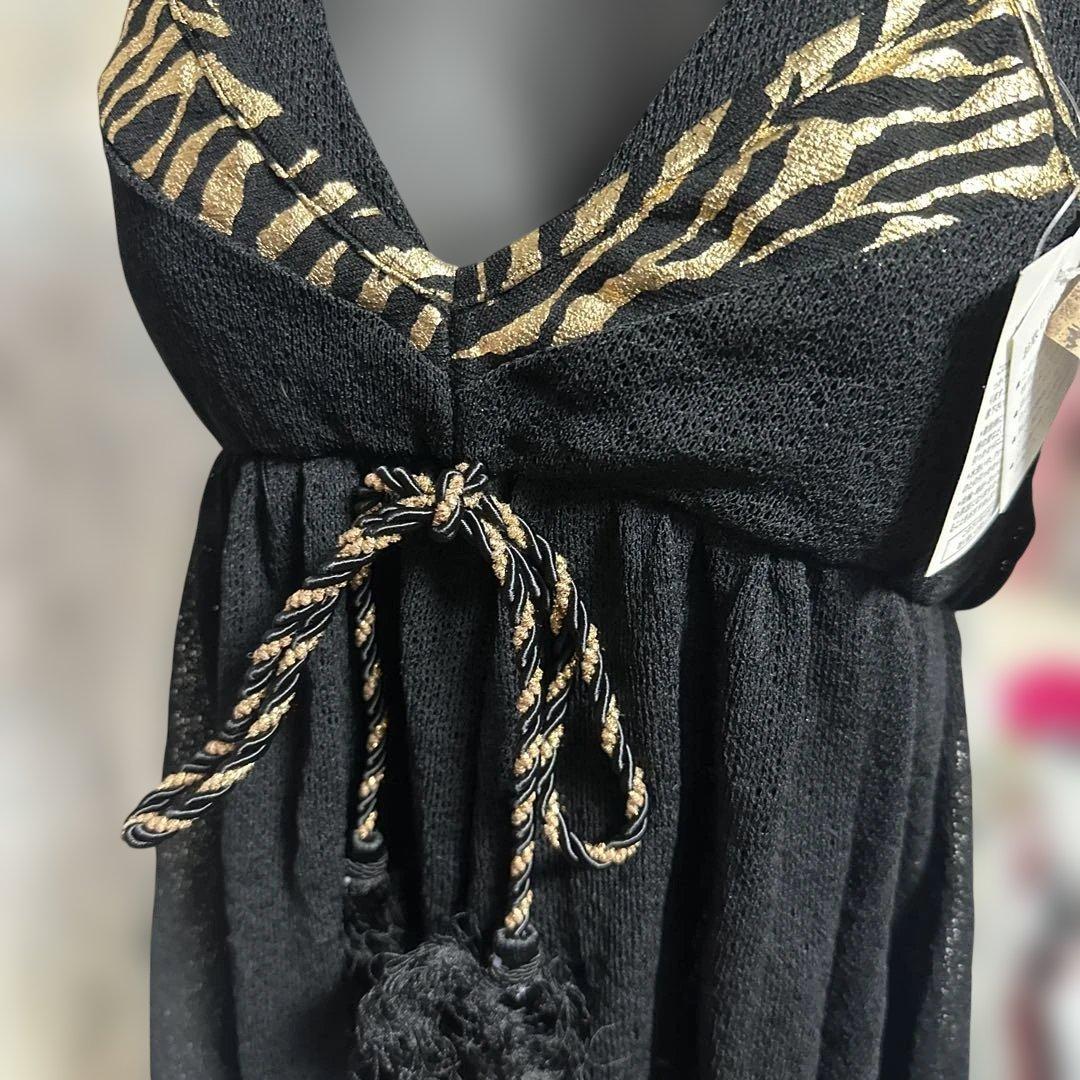 新品未使用　d.i.a ゴールド　ゼブラ柄　キャミソール