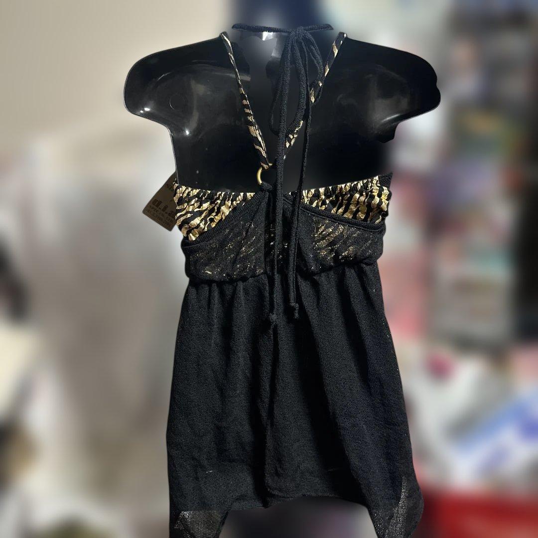 新品未使用　d.i.a ゴールド　ゼブラ柄　キャミソール