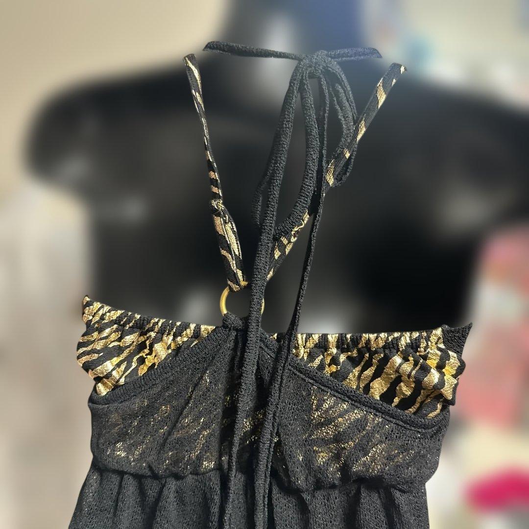 新品未使用　d.i.a ゴールド　ゼブラ柄　キャミソール