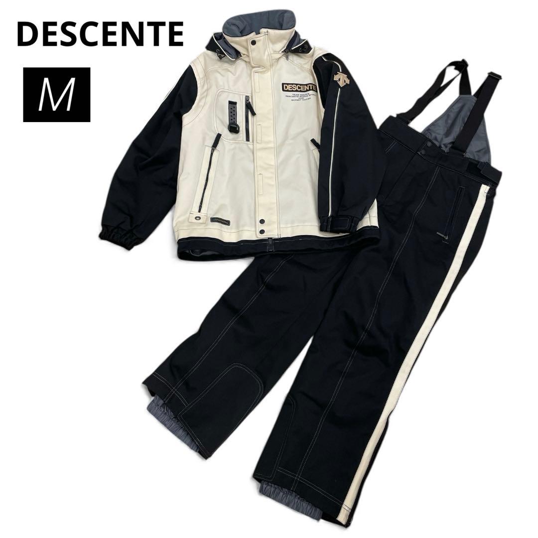 デサント　M　スキー　スノーボード　ウェア　上下セット　ブラック　オフホワイト