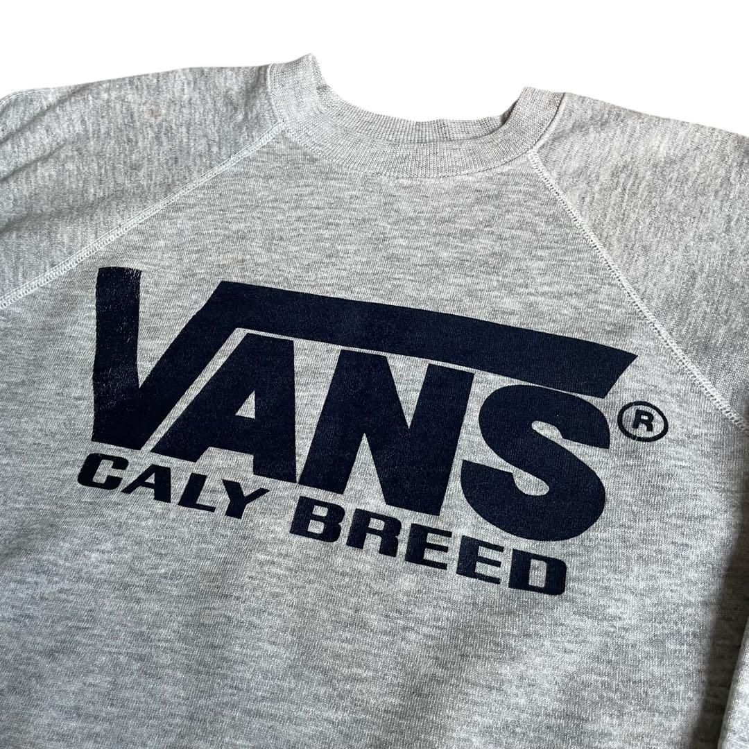 USA製 80s VANS バンズ スウェット 灰 M オールドスケート