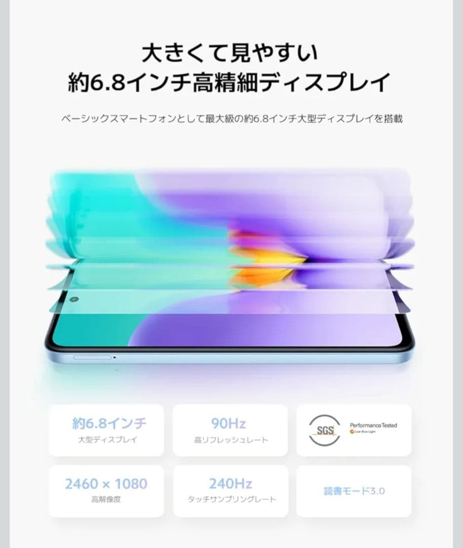 中古品 Xiaomi スマートフォン Redmi12 5G ミッドナイトブラック