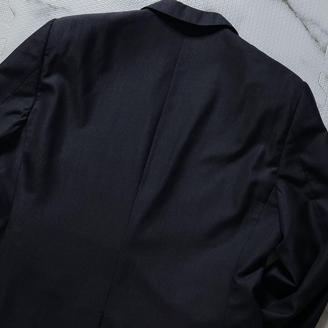 L相当 Louis Vuitton スーツ 裏地ダミエ柄 シルク ストライプ