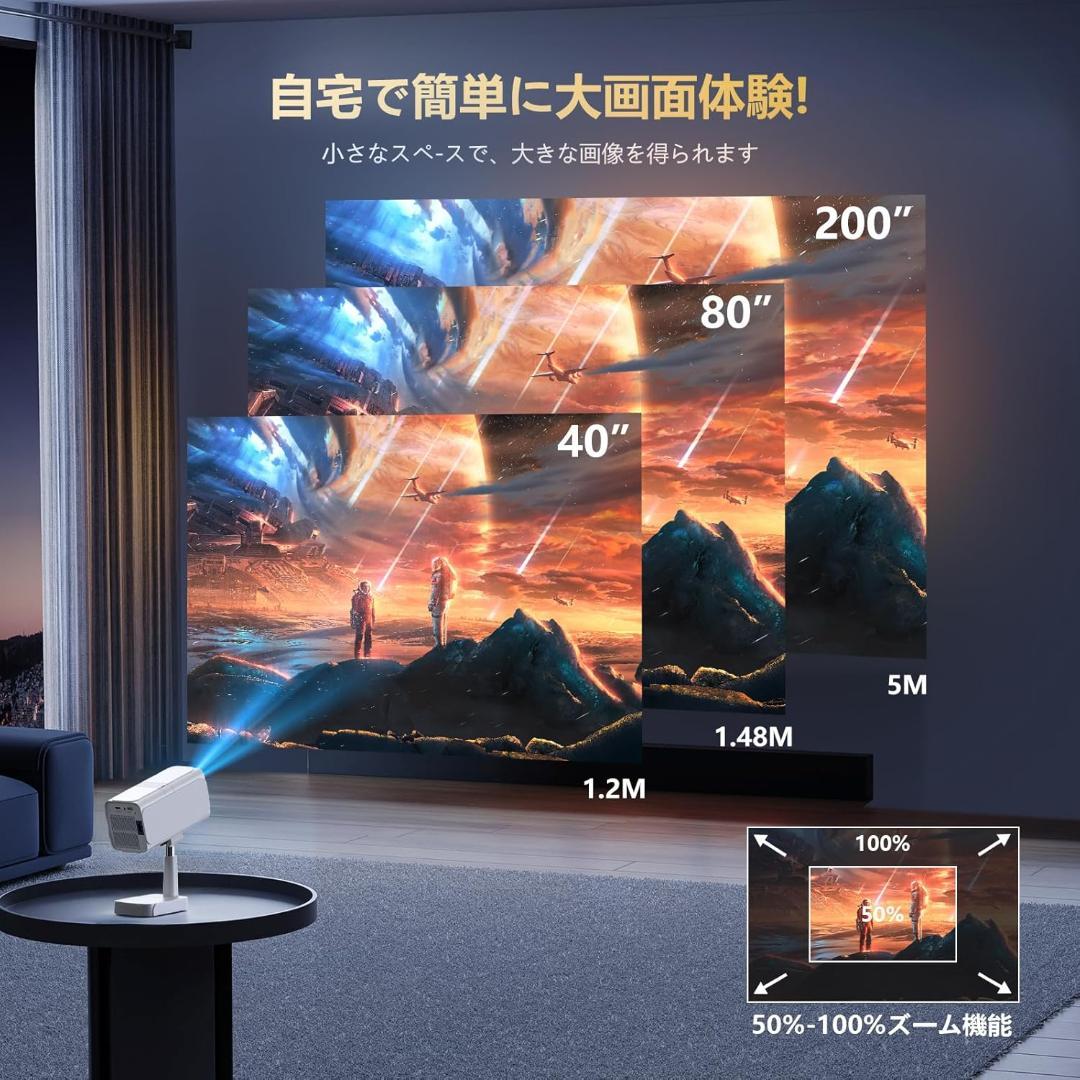 新品未開封 4K対応 プロジェクター Wi-Fi 6 Bluetooth 5.3