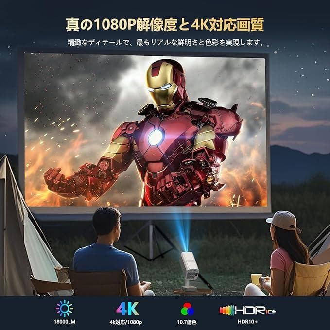 新品未開封 4K対応 プロジェクター Wi-Fi 6 Bluetooth 5.3