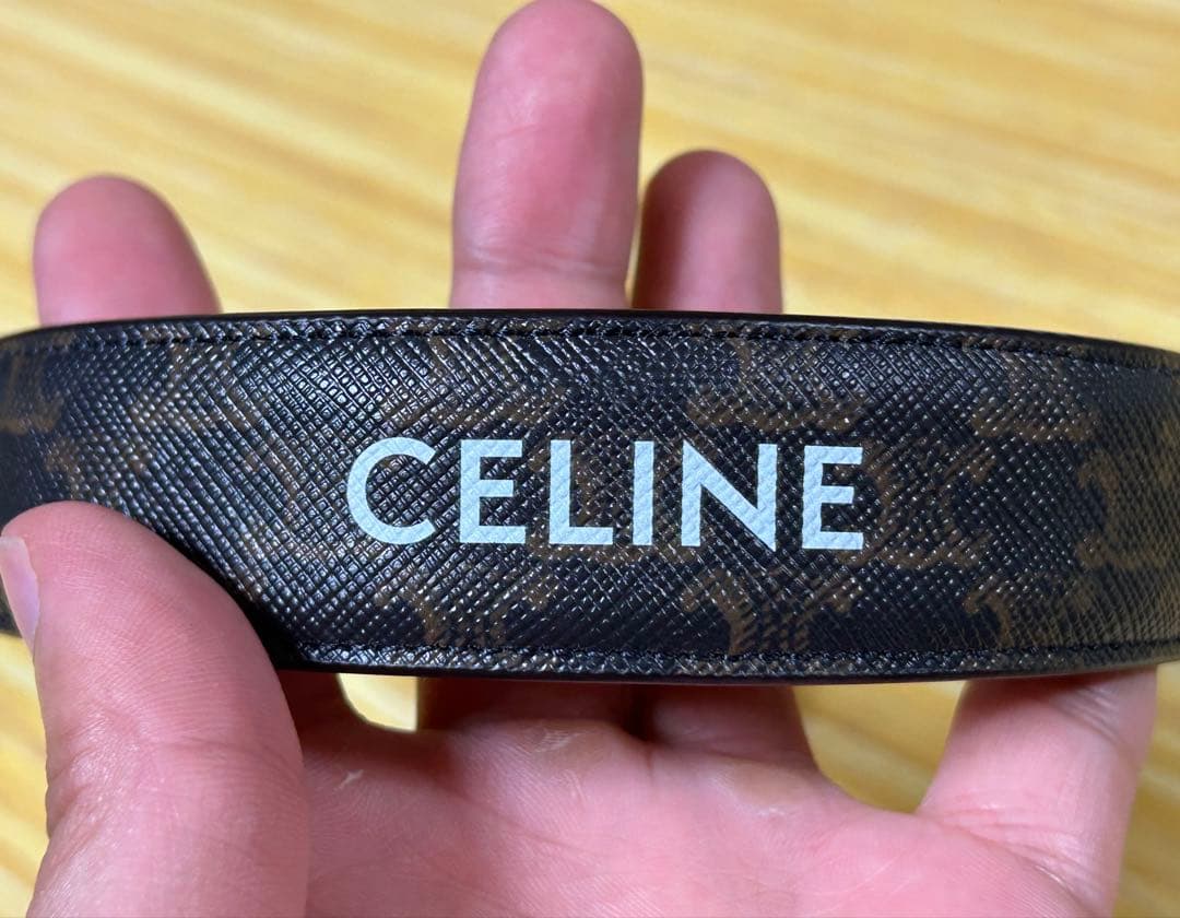 CELINE セリーヌ　トリオンフ　PVCレザー　カチューシャ