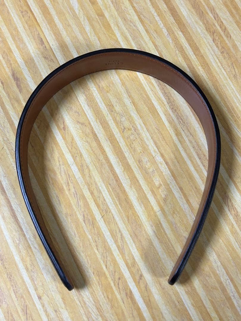 CELINE セリーヌ　トリオンフ　PVCレザー　カチューシャ