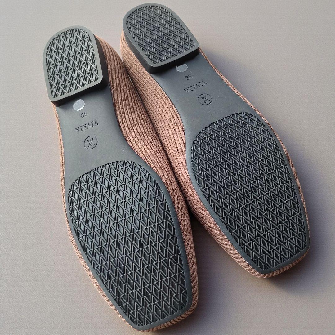 VIVAIA スクエアトゥフラットシューズ パンプス 39