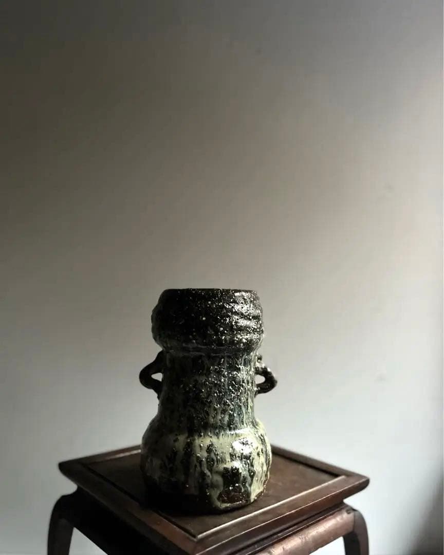 857 田中佐次郎 山瀬窯 朝鮮唐津花入 唐津焼 茶道 茶道具 美品 希少