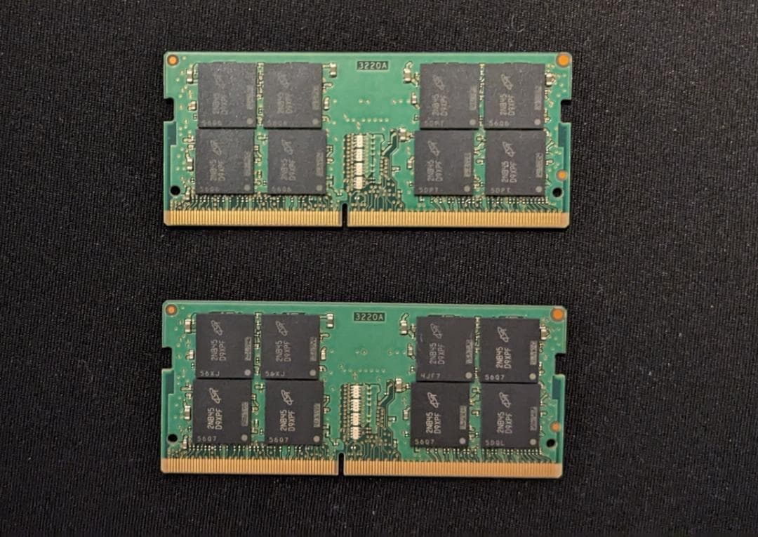 Micron製32+32GB DDR4 SO-DIMMノートPC用RAMメモリ