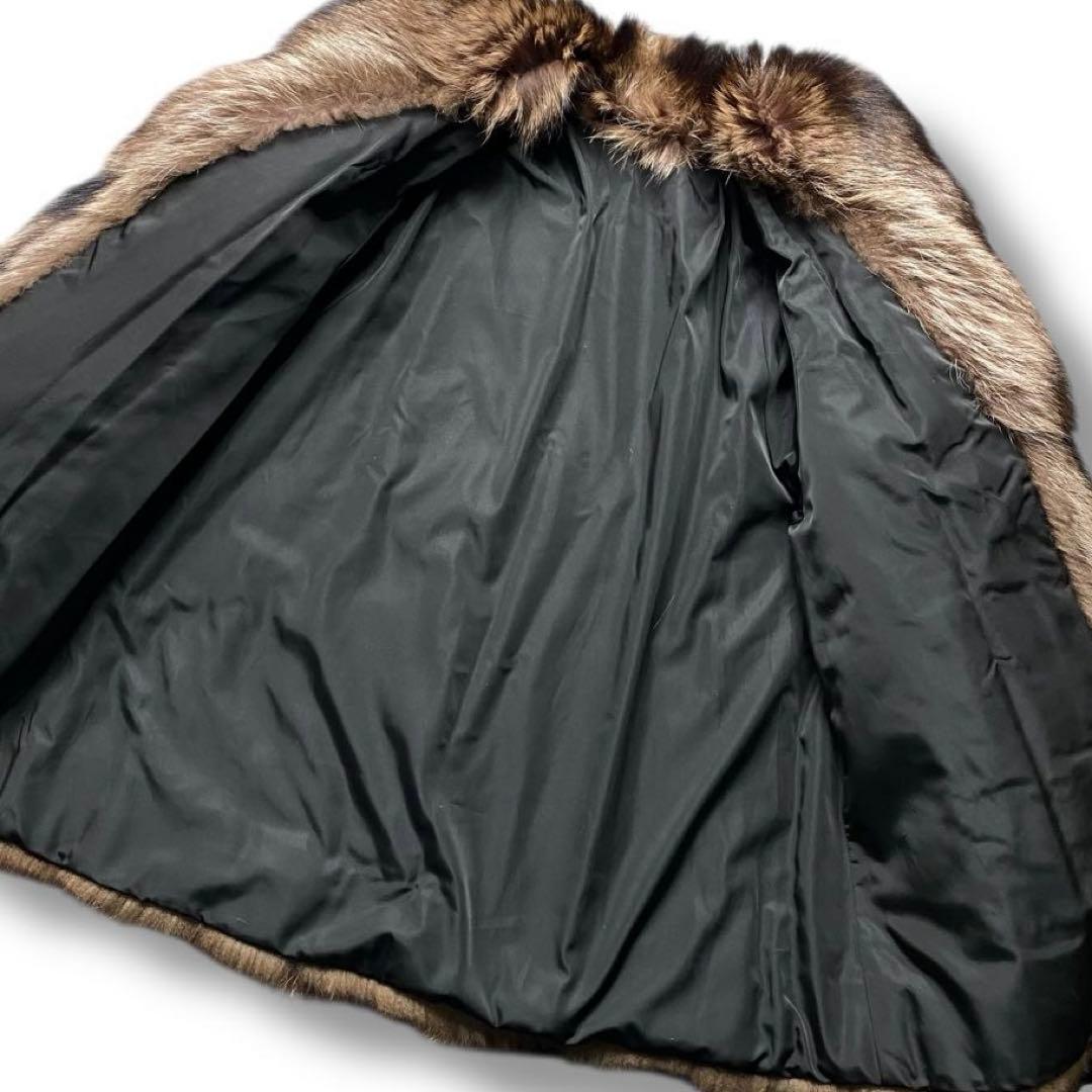 美品 Kaufmann 毛皮 コート アウター タグ付 ラクーン ロング 高級