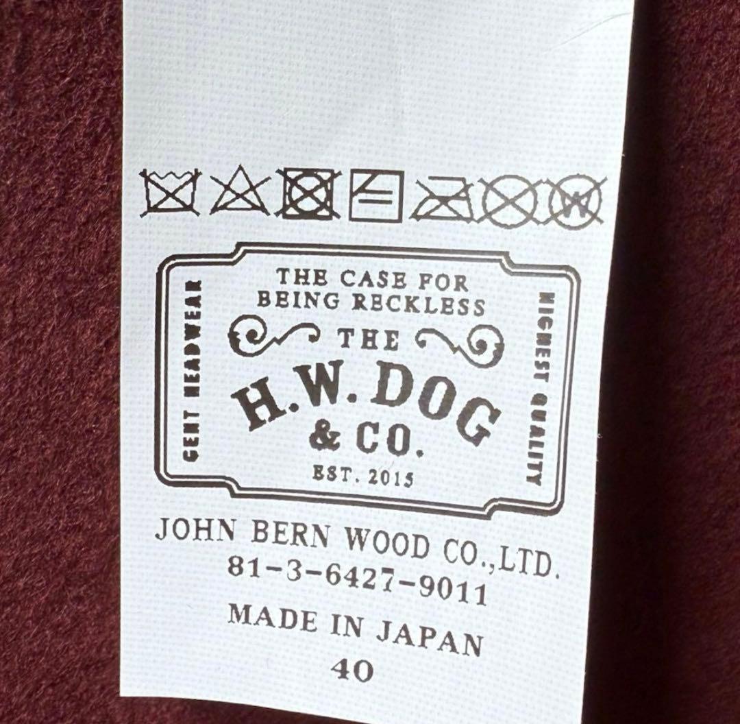 THE H.W.DOG&CO ハット レッド サイズ 40 トラベラーズハット