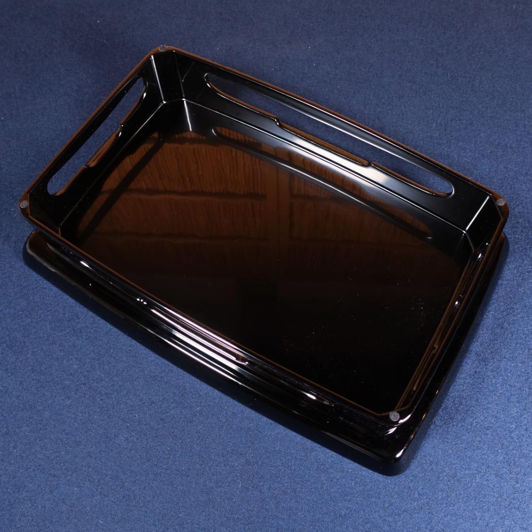 輪島塗 沈金師 小西寛 塗師 慶峰 合作 黒塗 沈金松図 屠蘇器揃 共箱