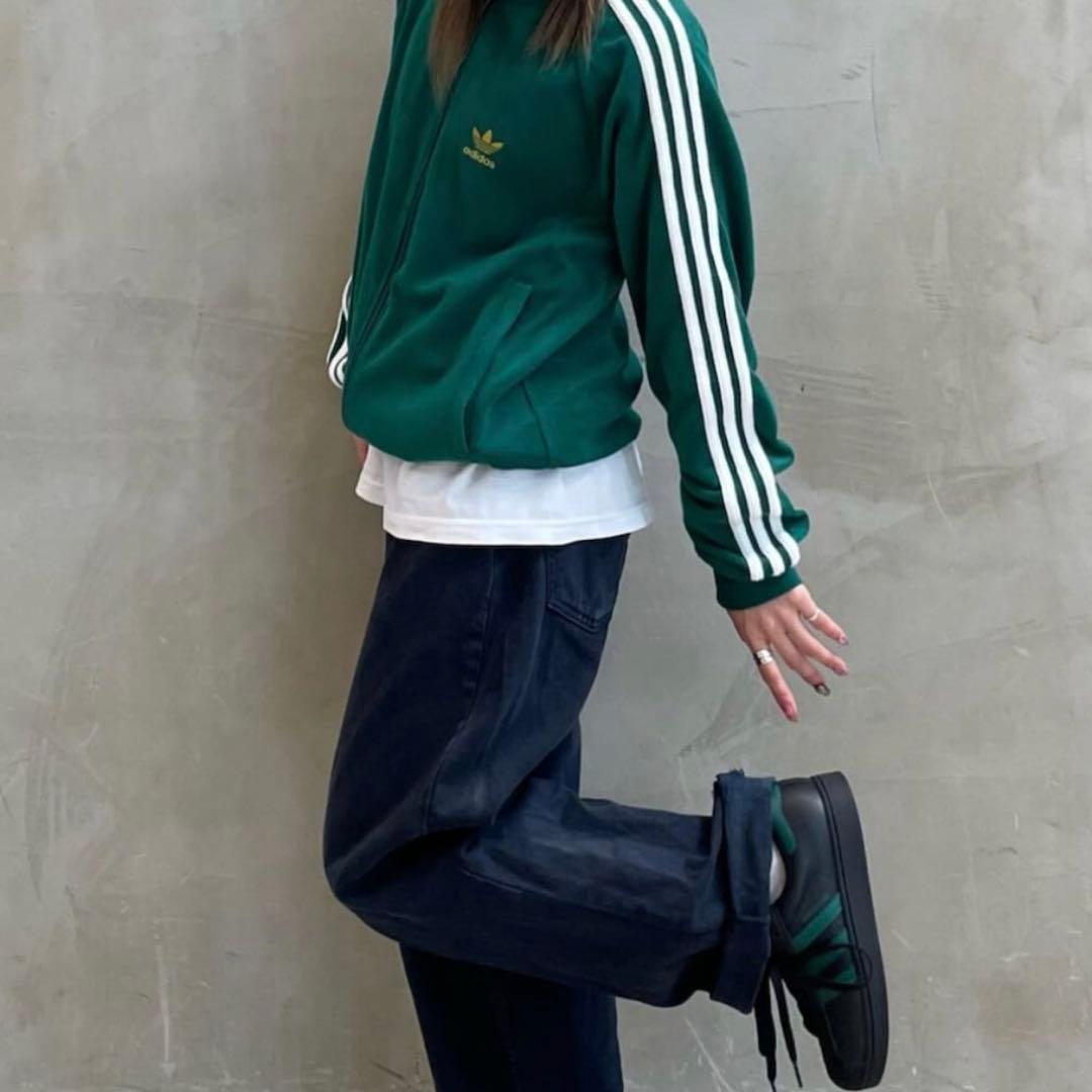 新品 adidas テリー トラックトップ ジャージ トラックジャケット　XL緑
