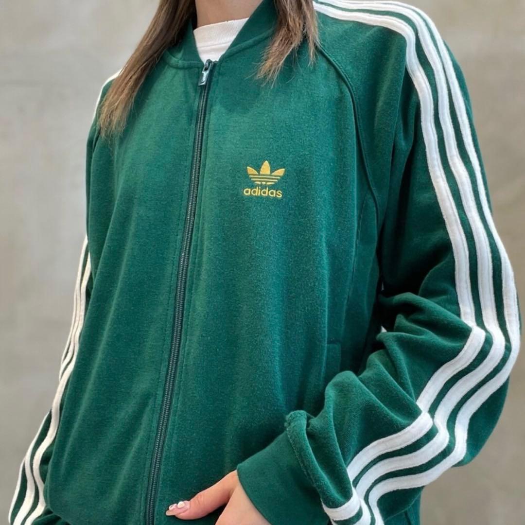 新品 adidas テリー トラックトップ ジャージ トラックジャケット　XL緑
