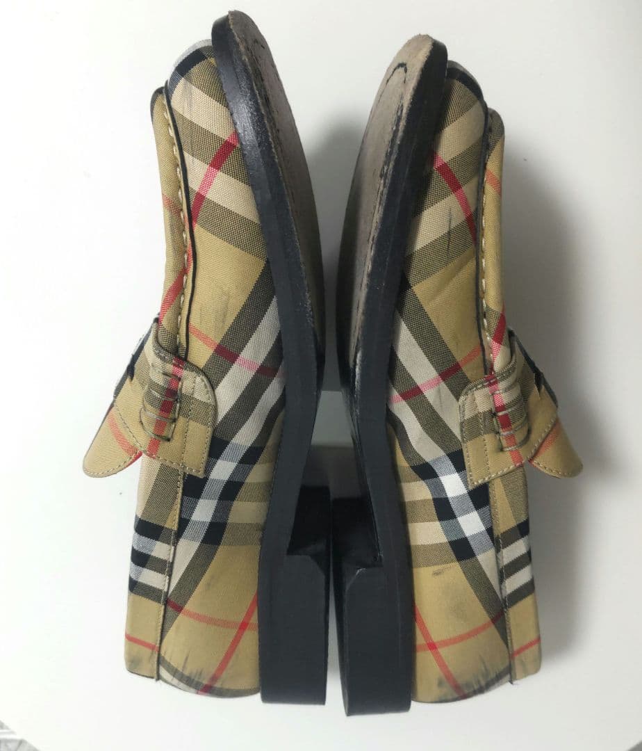 Burberry　バーバリー　ノバチェック　ローファー 　キャンバス　36.5