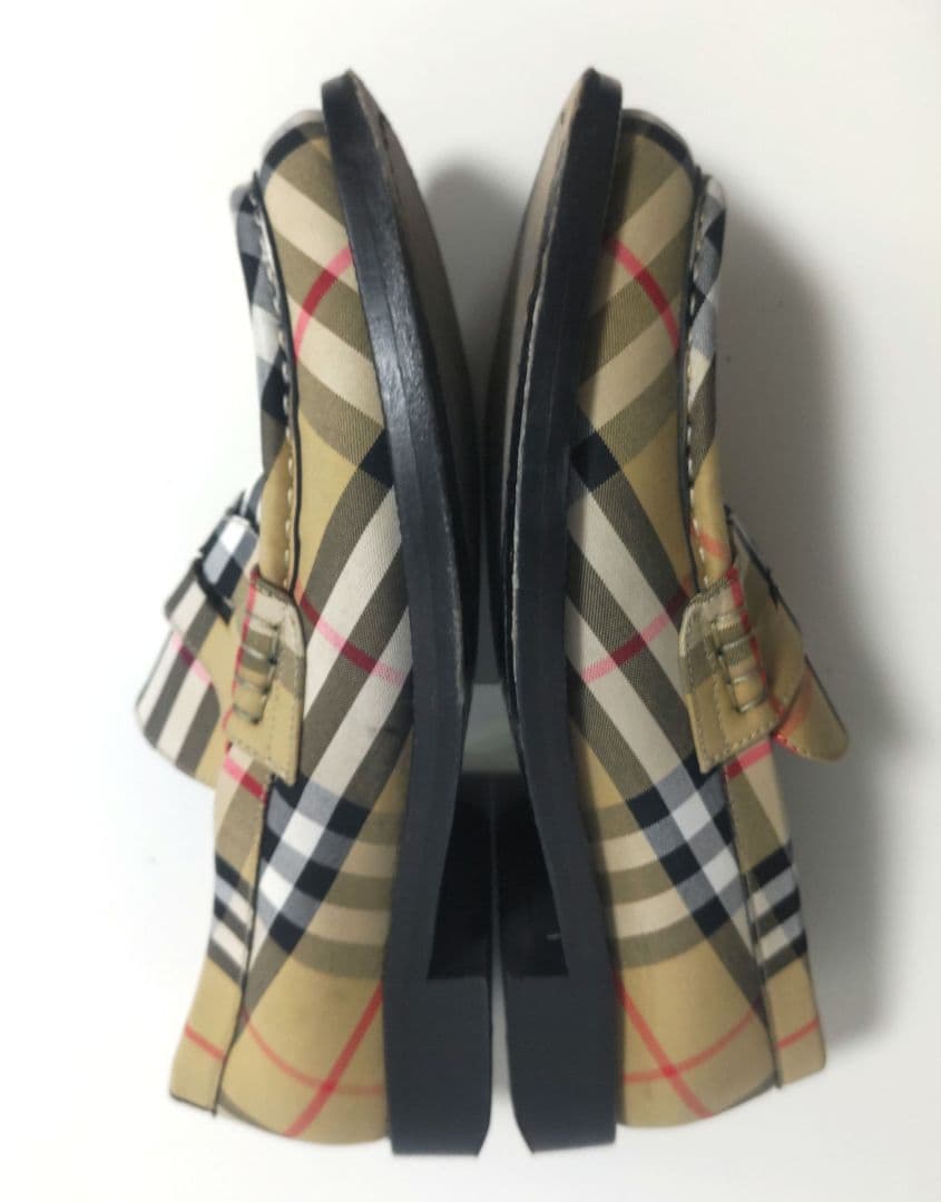 Burberry　バーバリー　ノバチェック　ローファー 　キャンバス　36.5