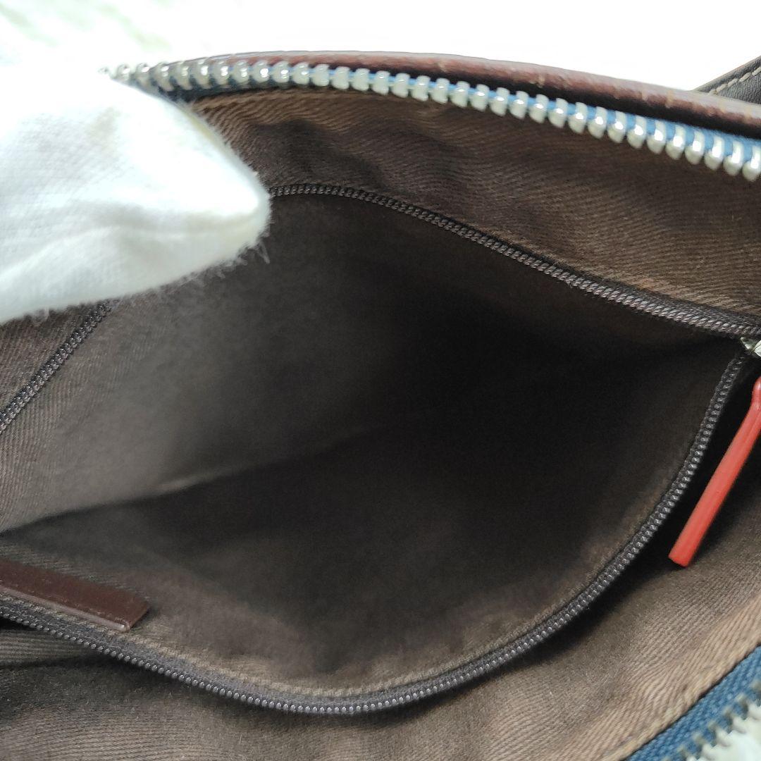 LOEWE　ショルダーバッグ　キャンバス　アナグラム　リピート　キャンバス　革