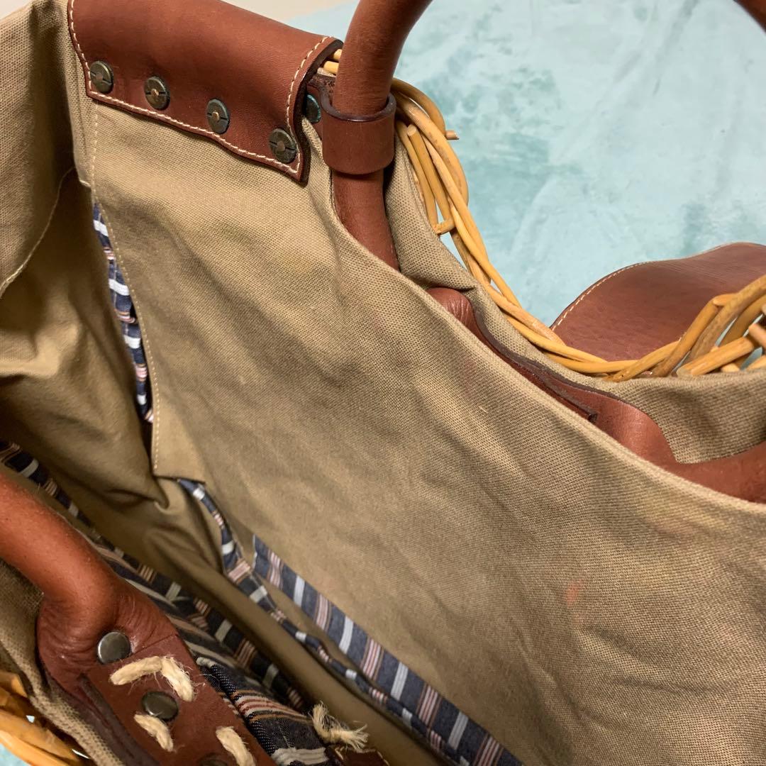 エバゴス ebagos 紅藤 カゴバッグ 扇トート 半円 バスケットバッグ