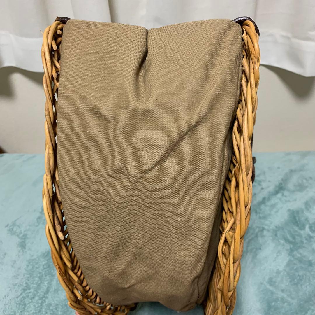 エバゴス ebagos 紅藤 カゴバッグ 扇トート 半円 バスケットバッグ