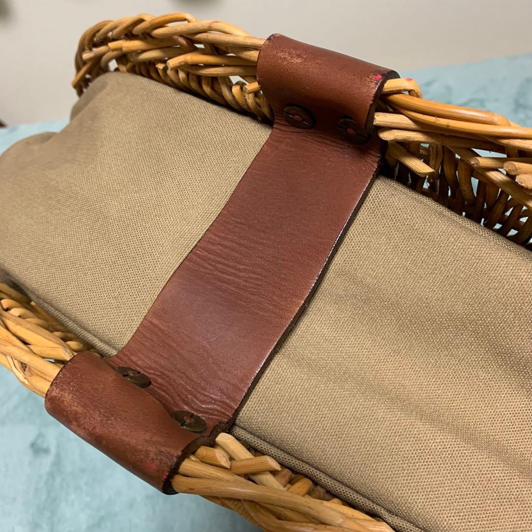 エバゴス ebagos 紅藤 カゴバッグ 扇トート 半円 バスケットバッグ