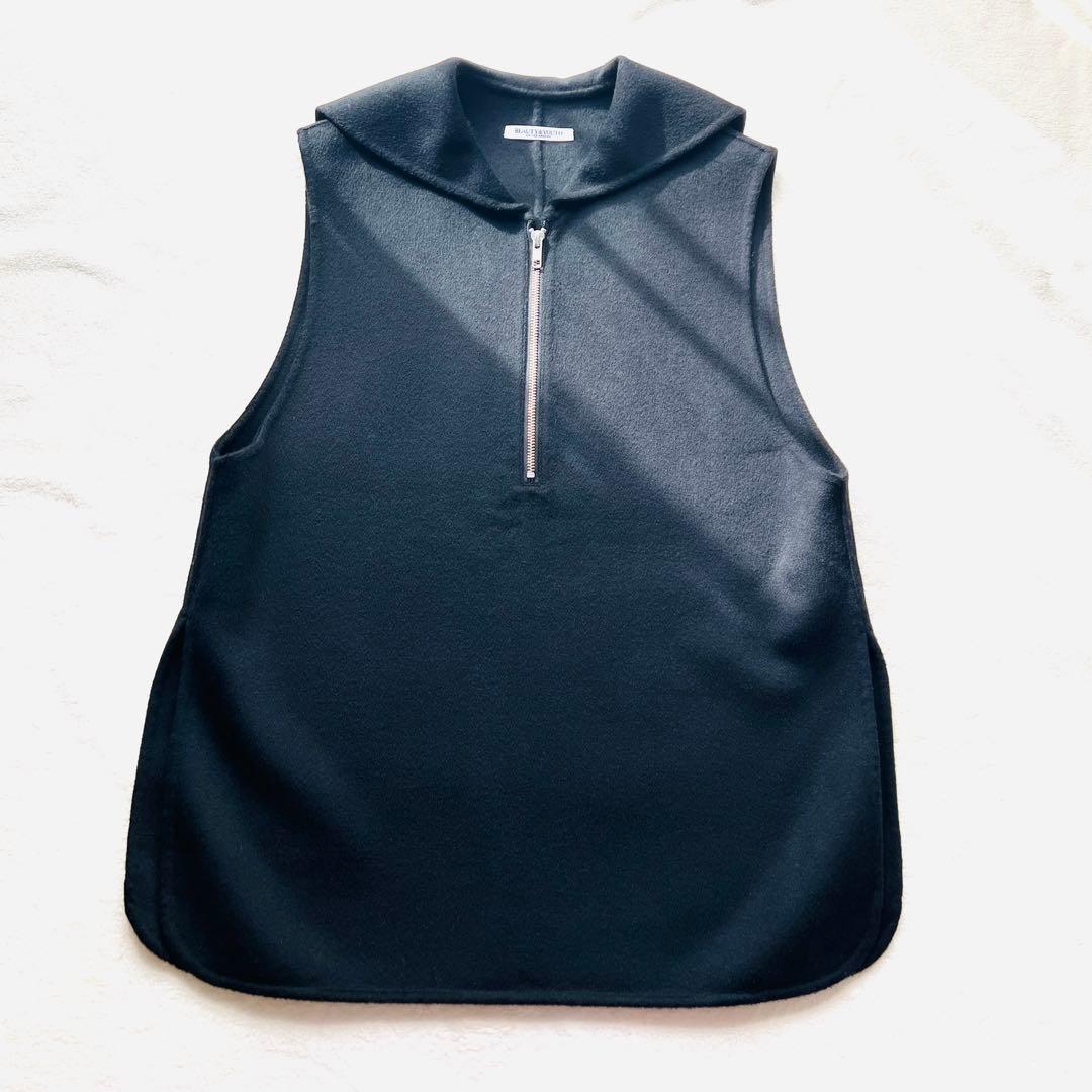 ［美品］ユナイテッドアローズ リバー セーラー ベスト　ブラック