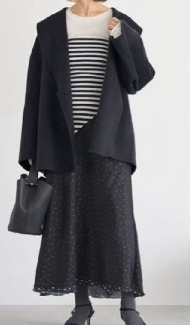 未使用タグ付きSuper160 ショールカラーハーフコート36