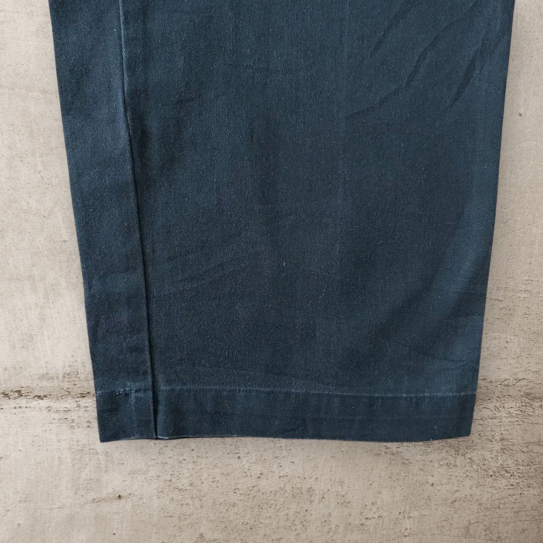 PoloRalphLaurenANDREWフェードブラックポロチノ墨黒W36古着