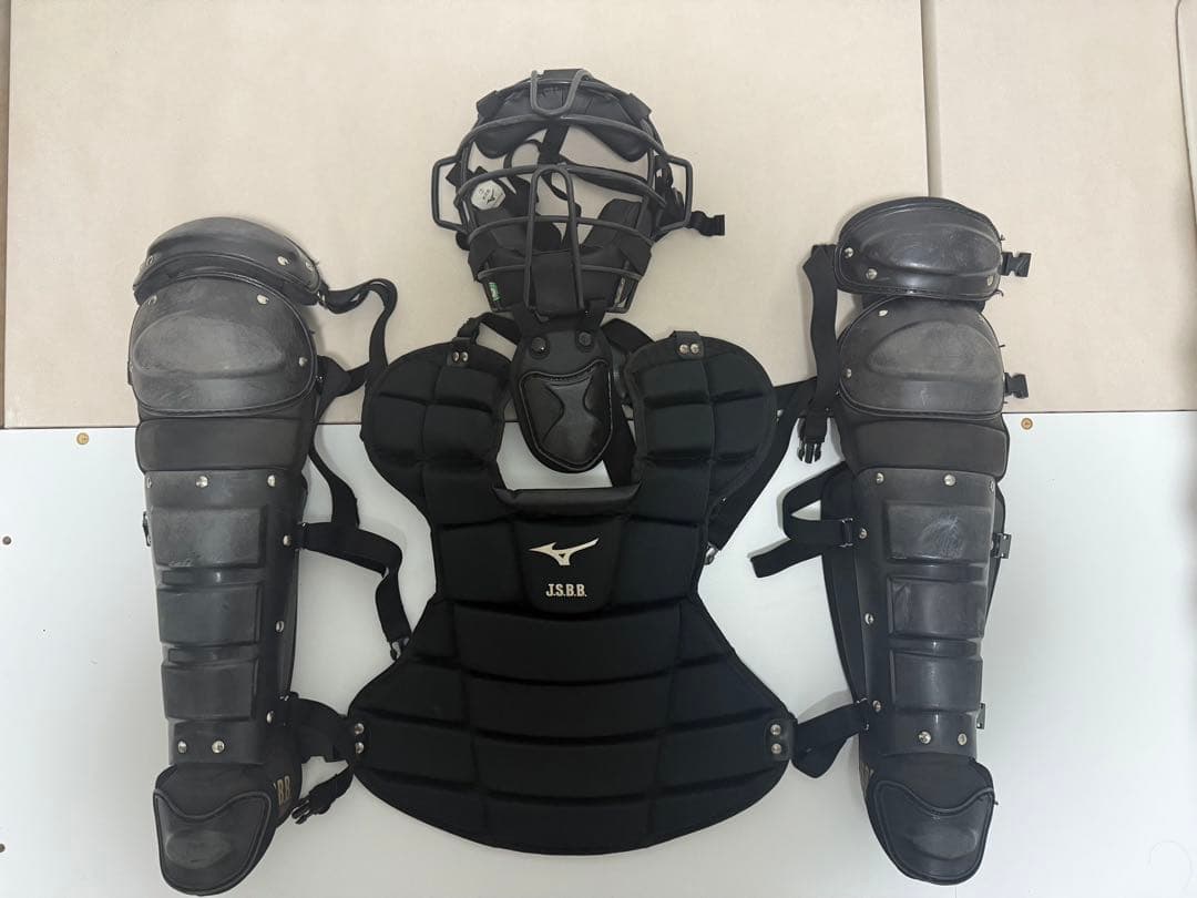 ミズノ軟式一般用キャッチャー防具セット 収納バック付
