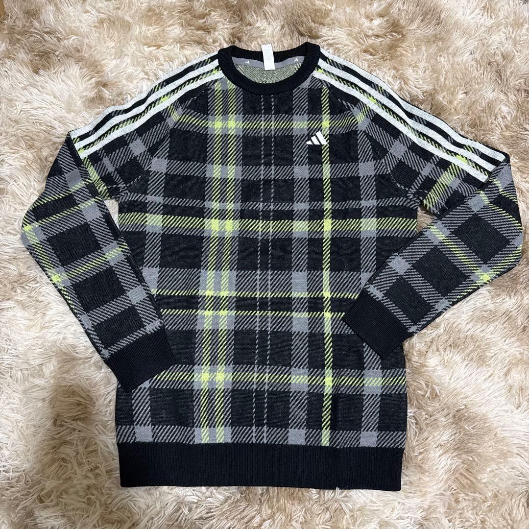 新品未使用adidas チェック柄 セーター・スカートセットアップ
