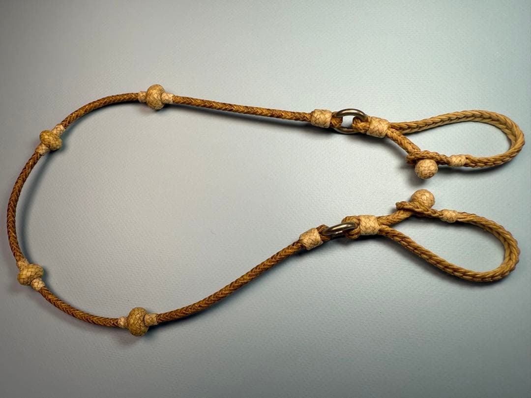 ローハイド製6Plait（編み込み）レザーウォレットチェーン （USA製）